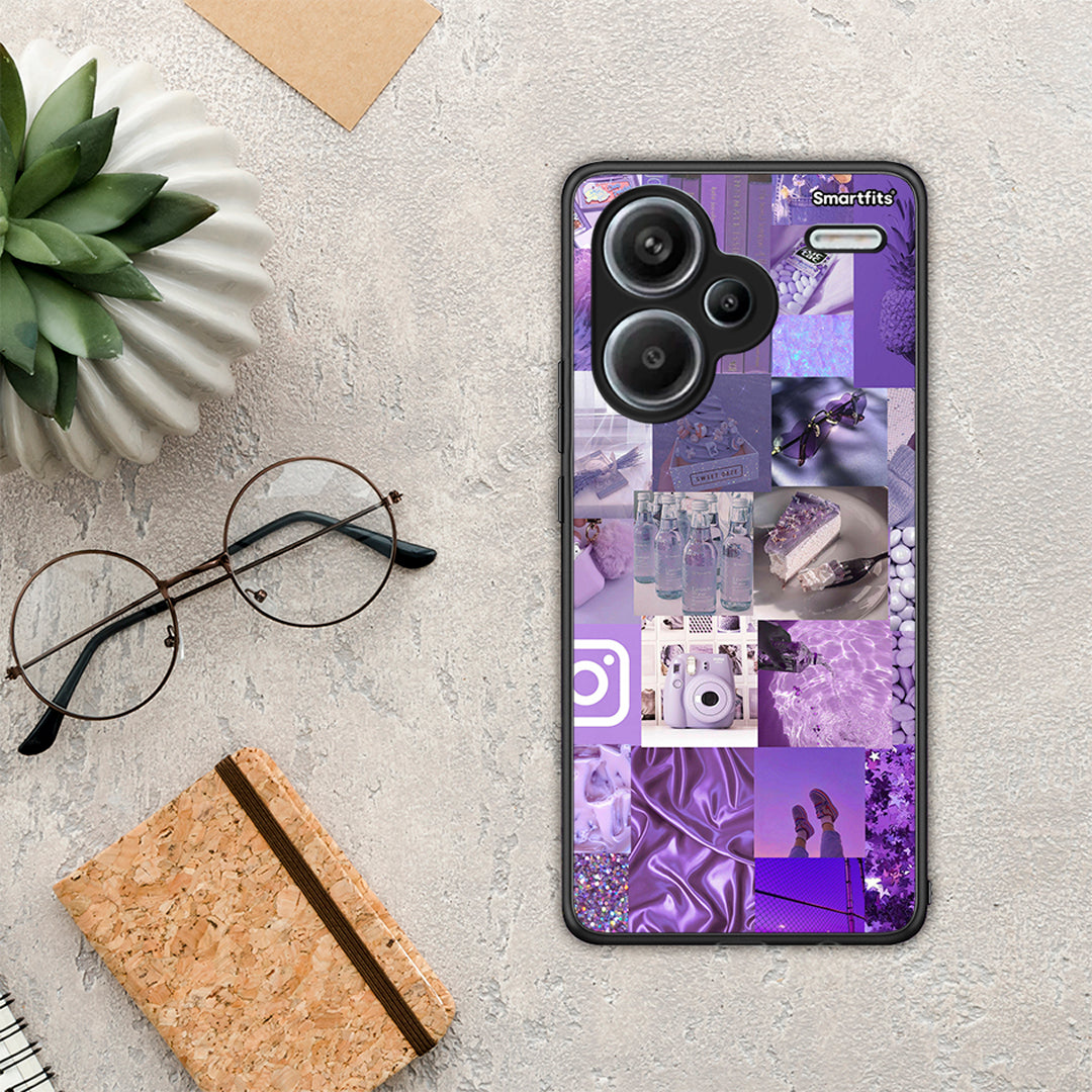 Purple Aesthetic Collage - Xiaomi Redmi Note 13 Pro Plus 5G θήκη