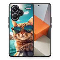 Thumbnail for Θήκη Xiaomi Redmi Note 13 Pro Plus 5G Summer Cat από τη Smartfits με σχέδιο στο πίσω μέρος και μαύρο περίβλημα | Xiaomi Redmi Note 13 Pro Plus 5G Summer Cat case with colorful back and black bezels