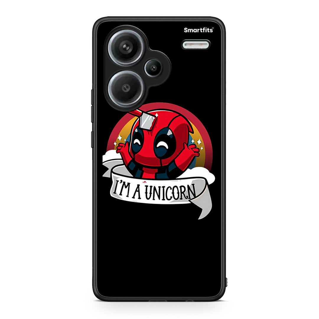 Xiaomi Redmi Note 13 Pro Plus 5G Unicorn Deadpool θήκη από τη Smartfits με σχέδιο στο πίσω μέρος και μαύρο περίβλημα | Smartphone case with colorful back and black bezels by Smartfits