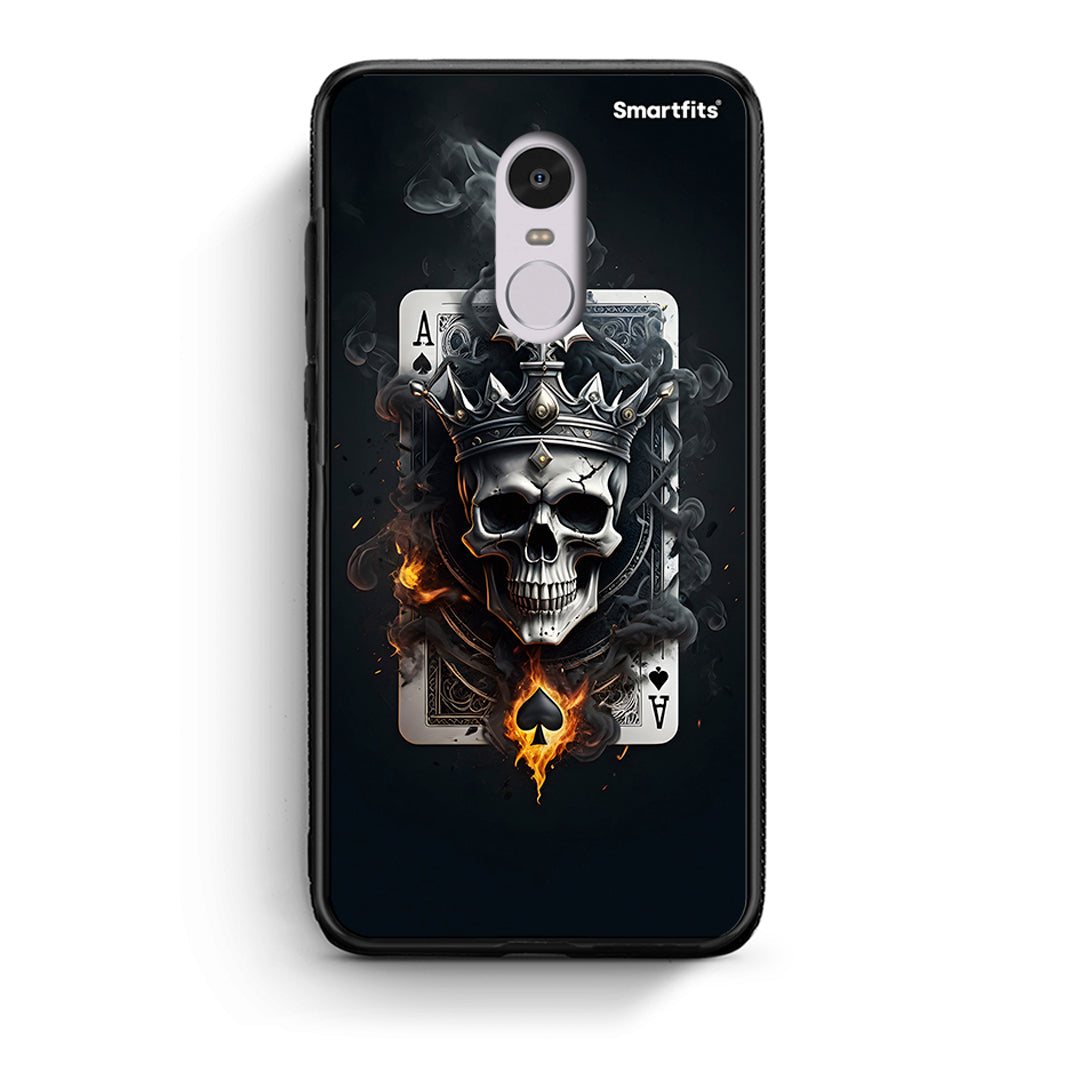 Xiaomi Redmi Note 4/4X Skull King Ace θήκη από τη Smartfits με σχέδιο στο πίσω μέρος και μαύρο περίβλημα | Smartphone case with colorful back and black bezels by Smartfits