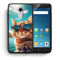 Thumbnail for Θήκη Xiaomi Redmi Note 4/4X Summer Cat από τη Smartfits με σχέδιο στο πίσω μέρος και μαύρο περίβλημα | Xiaomi Redmi Note 4/4X Summer Cat case with colorful back and black bezels