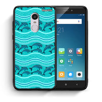 Thumbnail for Θήκη Xiaomi Redmi Note 4/4X Swimming Dolphins από τη Smartfits με σχέδιο στο πίσω μέρος και μαύρο περίβλημα | Xiaomi Redmi Note 4/4X Swimming Dolphins case with colorful back and black bezels