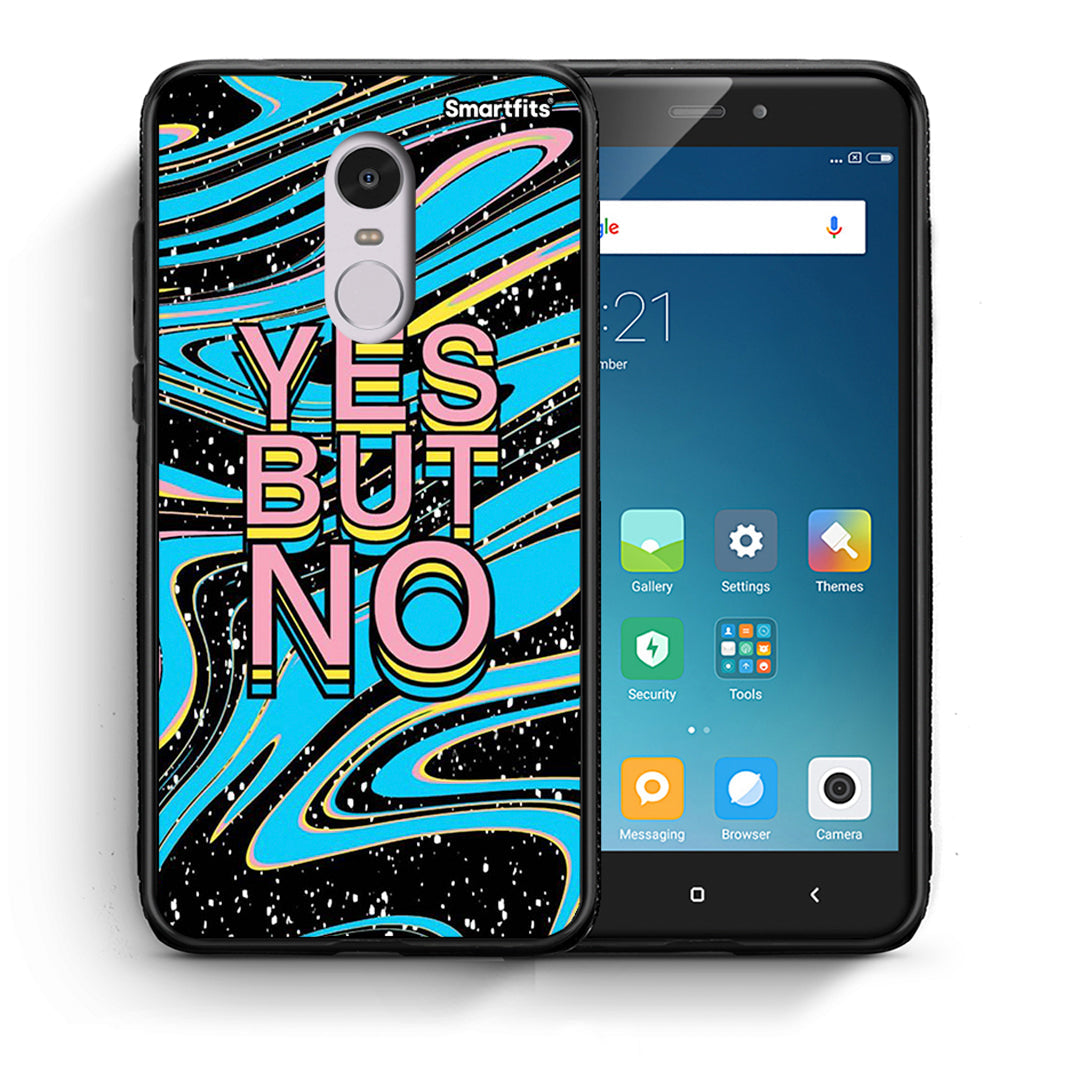 Θήκη Xiaomi Redmi Note 4/4X Yes But No από τη Smartfits με σχέδιο στο πίσω μέρος και μαύρο περίβλημα | Xiaomi Redmi Note 4/4X Yes But No case with colorful back and black bezels