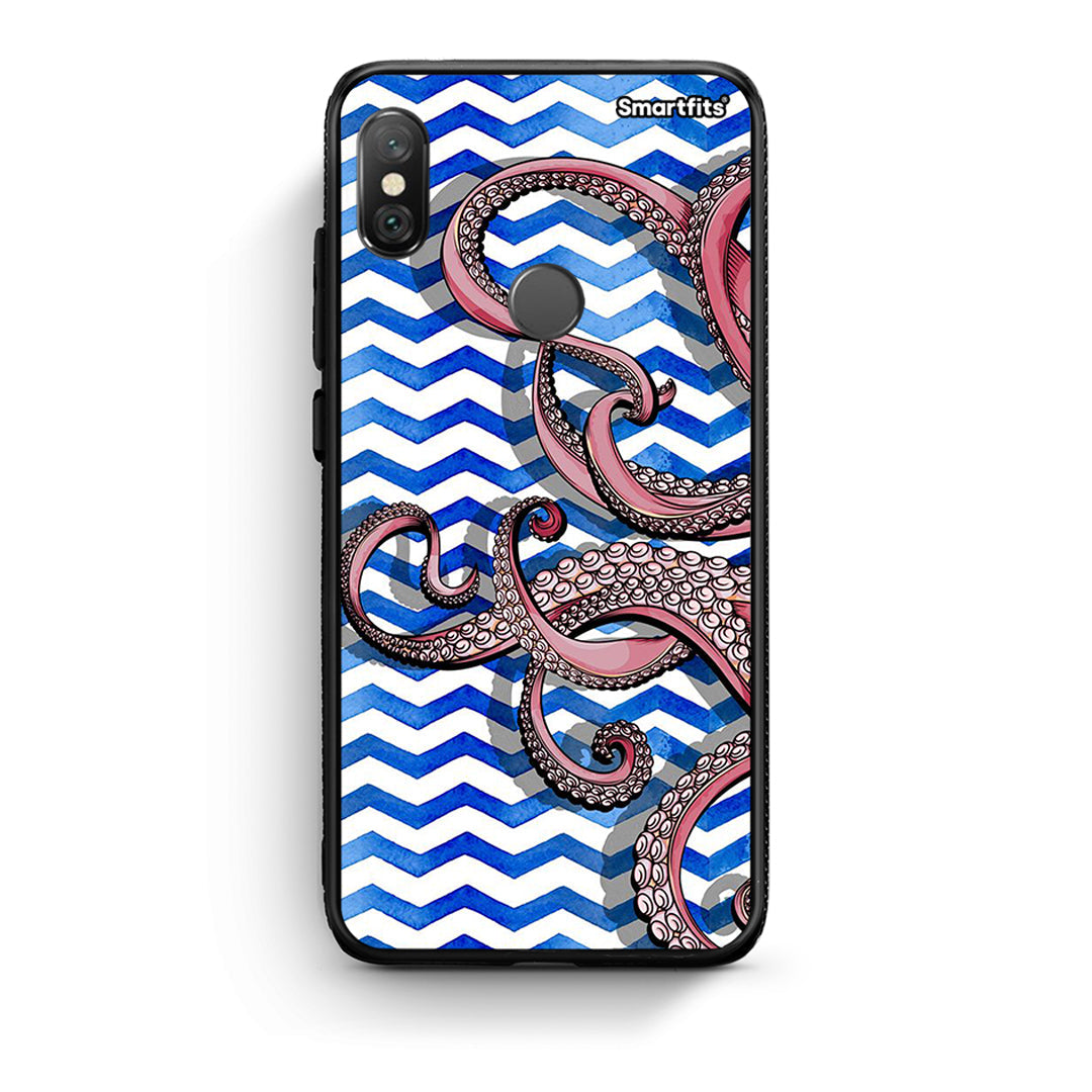 Xiaomi Redmi Note 5 Chevron Devilfish θήκη από τη Smartfits με σχέδιο στο πίσω μέρος και μαύρο περίβλημα | Smartphone case with colorful back and black bezels by Smartfits