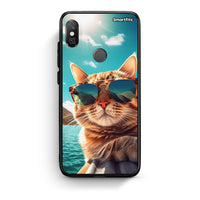 Thumbnail for Xiaomi Redmi Note 5 Summer Cat θήκη από τη Smartfits με σχέδιο στο πίσω μέρος και μαύρο περίβλημα | Smartphone case with colorful back and black bezels by Smartfits