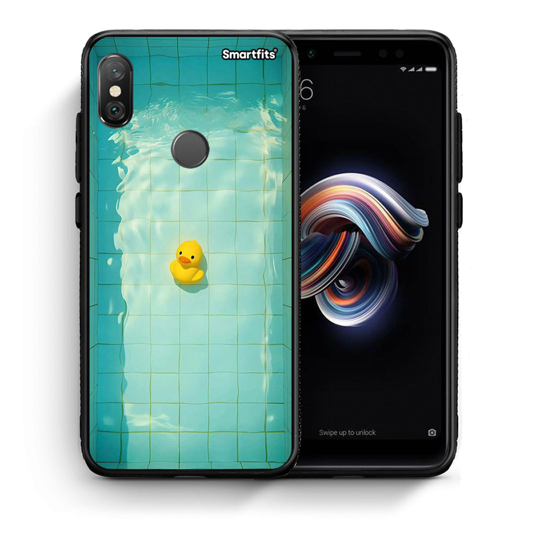 Θήκη Xiaomi Redmi Note 5 Yellow Duck από τη Smartfits με σχέδιο στο πίσω μέρος και μαύρο περίβλημα | Xiaomi Redmi Note 5 Yellow Duck case with colorful back and black bezels