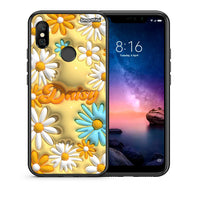 Thumbnail for Θήκη Xiaomi Redmi Note 6 Pro Bubble Daisies από τη Smartfits με σχέδιο στο πίσω μέρος και μαύρο περίβλημα | Xiaomi Redmi Note 6 Pro Bubble Daisies case with colorful back and black bezels