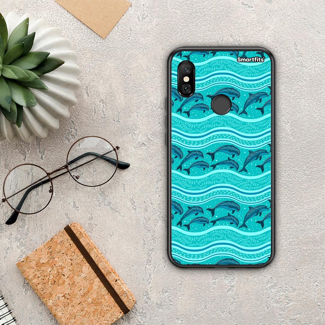 Swimming Dolphins - Xiaomi Redmi Note 6 Pro case