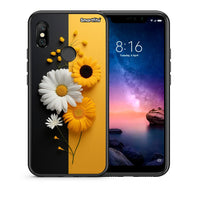 Thumbnail for Θήκη Xiaomi Redmi Note 6 Pro Yellow Daisies από τη Smartfits με σχέδιο στο πίσω μέρος και μαύρο περίβλημα | Xiaomi Redmi Note 6 Pro Yellow Daisies case with colorful back and black bezels