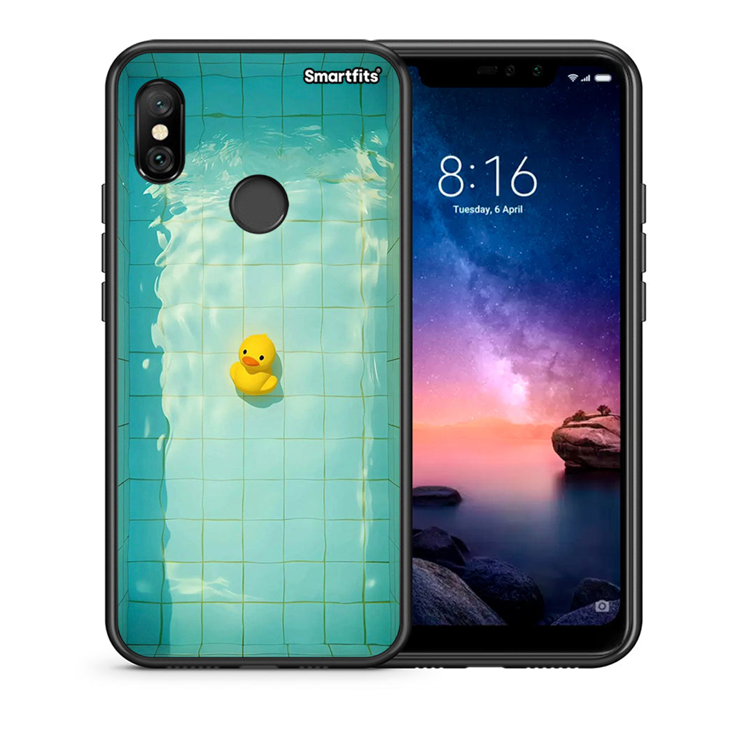 Θήκη Xiaomi Redmi Note 6 Pro Yellow Duck από τη Smartfits με σχέδιο στο πίσω μέρος και μαύρο περίβλημα | Xiaomi Redmi Note 6 Pro Yellow Duck case with colorful back and black bezels