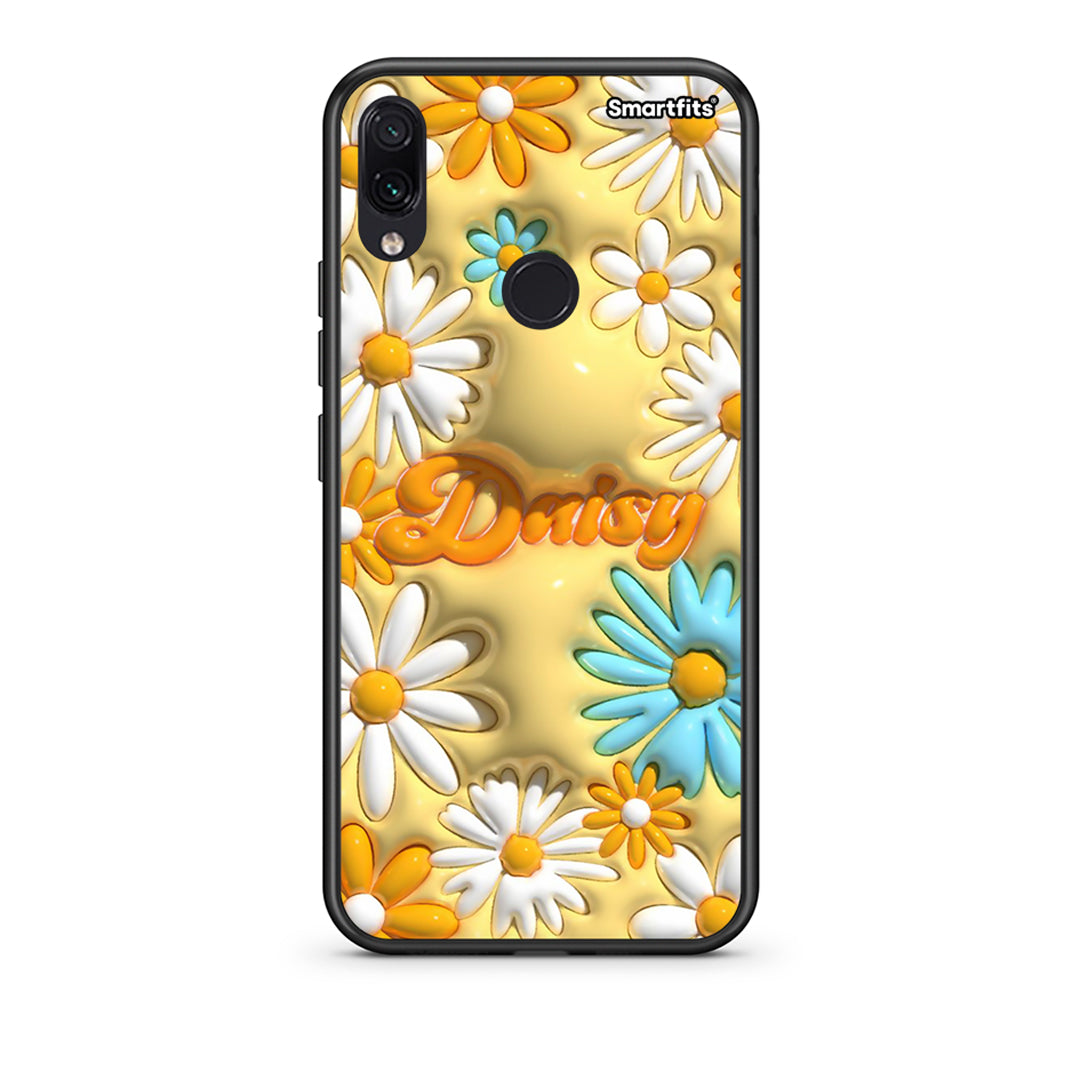 Xiaomi Redmi Note 7 Bubble Daisies θήκη από τη Smartfits με σχέδιο στο πίσω μέρος και μαύρο περίβλημα | Smartphone case with colorful back and black bezels by Smartfits