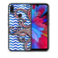 Thumbnail for Θήκη Xiaomi Redmi Note 7 Chevron Devilfish από τη Smartfits με σχέδιο στο πίσω μέρος και μαύρο περίβλημα | Xiaomi Redmi Note 7 Chevron Devilfish case with colorful back and black bezels