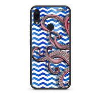 Thumbnail for Xiaomi Redmi Note 7 Chevron Devilfish θήκη από τη Smartfits με σχέδιο στο πίσω μέρος και μαύρο περίβλημα | Smartphone case with colorful back and black bezels by Smartfits