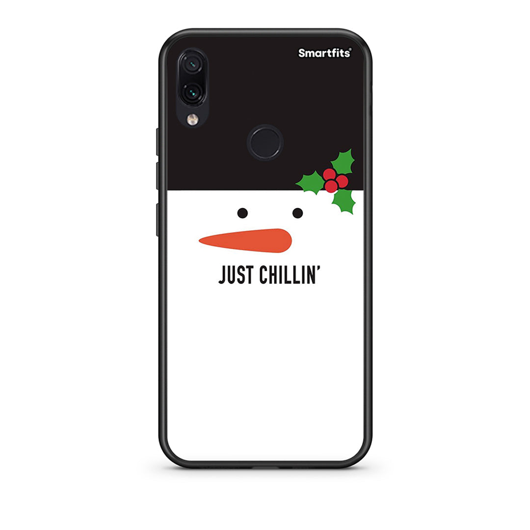 Xiaomi Redmi Note 7 Christmas Chillin θήκη από τη Smartfits με σχέδιο στο πίσω μέρος και μαύρο περίβλημα | Smartphone case with colorful back and black bezels by Smartfits