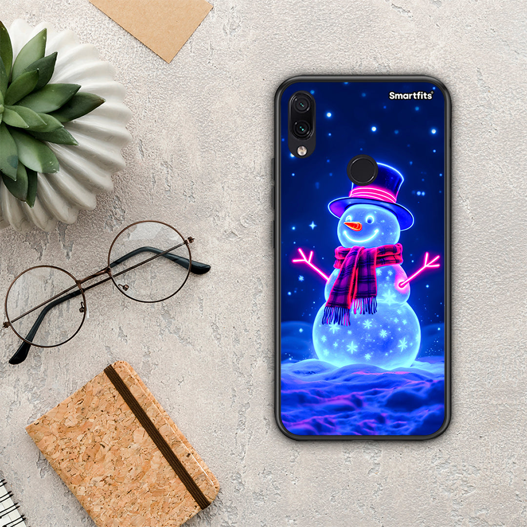 Christmas Neon Snowman - Xiaomi Redmi Note 7 θήκη