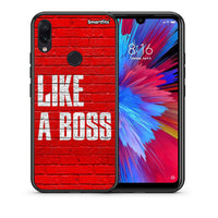 Thumbnail for Θήκη Xiaomi Redmi Note 7 Like A Boss από τη Smartfits με σχέδιο στο πίσω μέρος και μαύρο περίβλημα | Xiaomi Redmi Note 7 Like A Boss case with colorful back and black bezels