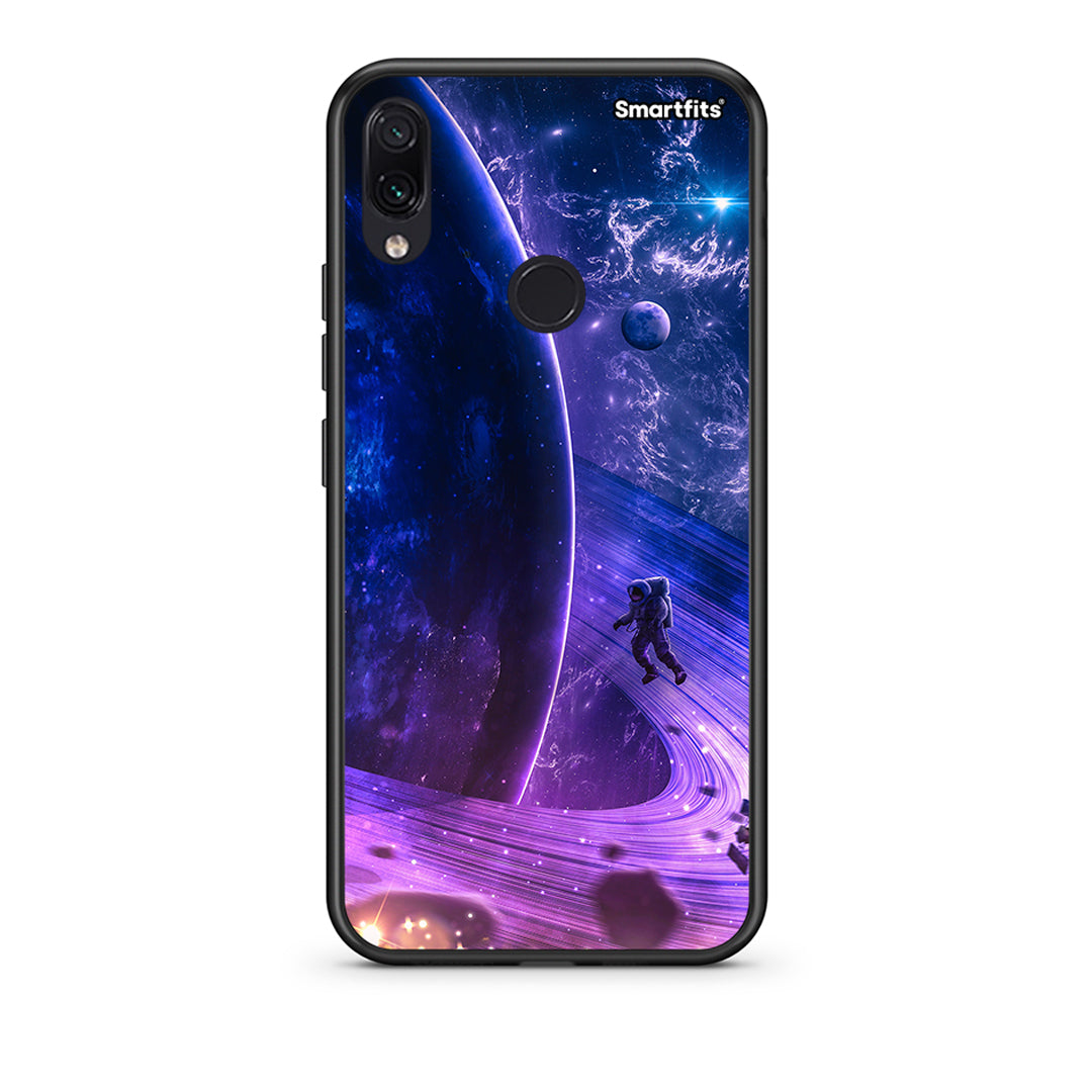 Xiaomi Redmi Note 7 Lost Astronaut θήκη από τη Smartfits με σχέδιο στο πίσω μέρος και μαύρο περίβλημα | Smartphone case with colorful back and black bezels by Smartfits