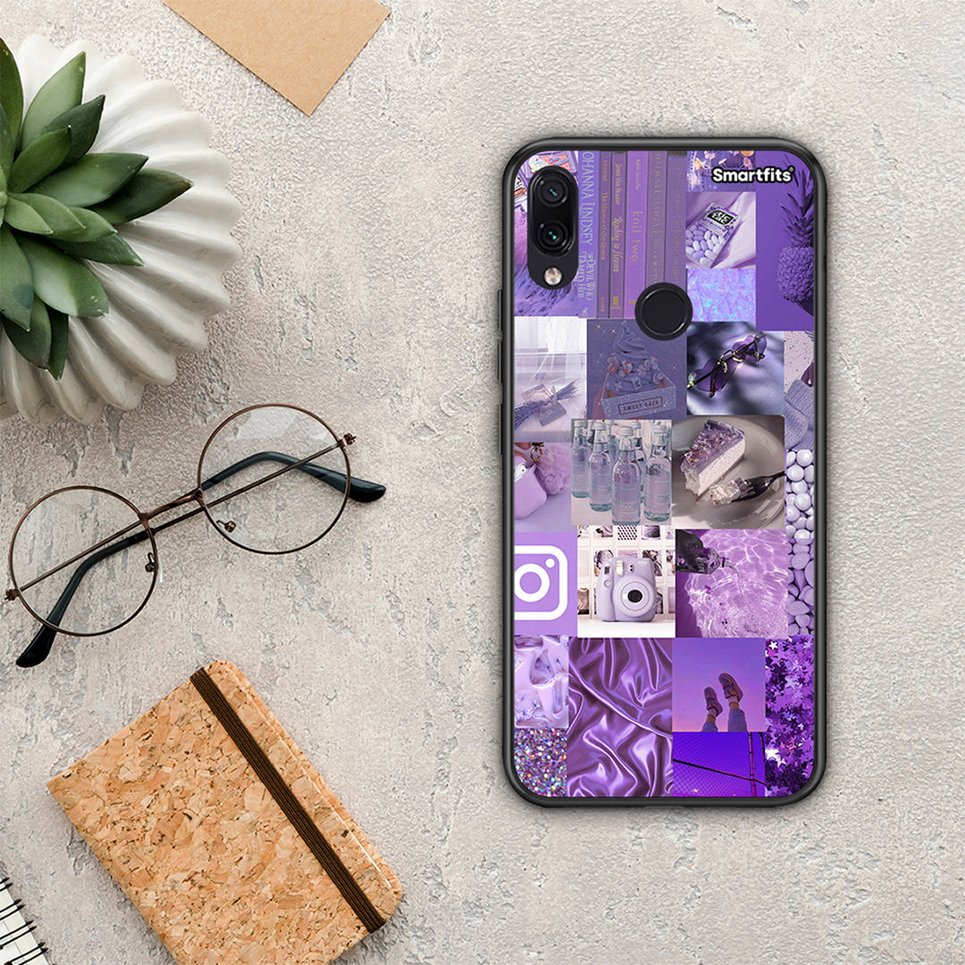 Purple Aesthetic Collage - Xiaomi Redmi Note 7 θήκη