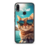 Thumbnail for Xiaomi Redmi Note 7 Summer Cat θήκη από τη Smartfits με σχέδιο στο πίσω μέρος και μαύρο περίβλημα | Smartphone case with colorful back and black bezels by Smartfits