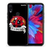 Thumbnail for Θήκη Xiaomi Redmi Note 7 Unicorn Deadpool από τη Smartfits με σχέδιο στο πίσω μέρος και μαύρο περίβλημα | Xiaomi Redmi Note 7 Unicorn Deadpool case with colorful back and black bezels