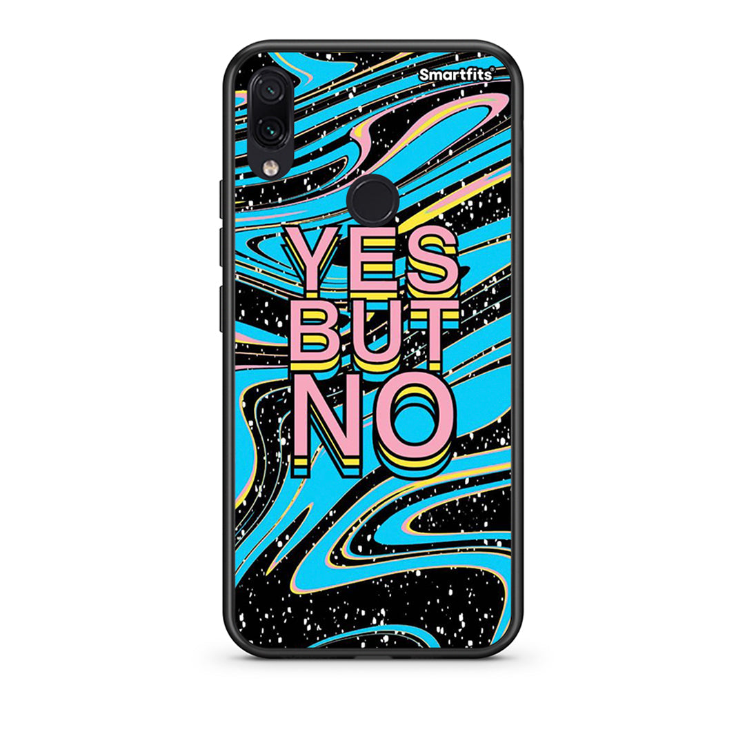 Xiaomi Redmi Note 7 Yes But No θήκη από τη Smartfits με σχέδιο στο πίσω μέρος και μαύρο περίβλημα | Smartphone case with colorful back and black bezels by Smartfits