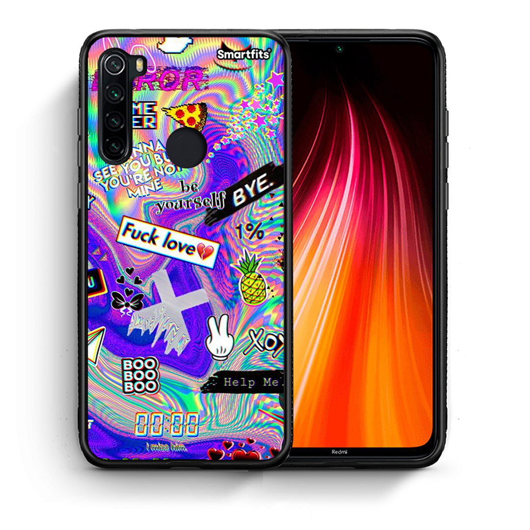 Θήκη Xiaomi Redmi Note 8 Game Over από τη Smartfits με σχέδιο στο πίσω μέρος και μαύρο περίβλημα | Xiaomi Redmi Note 8 Game Over case with colorful back and black bezels