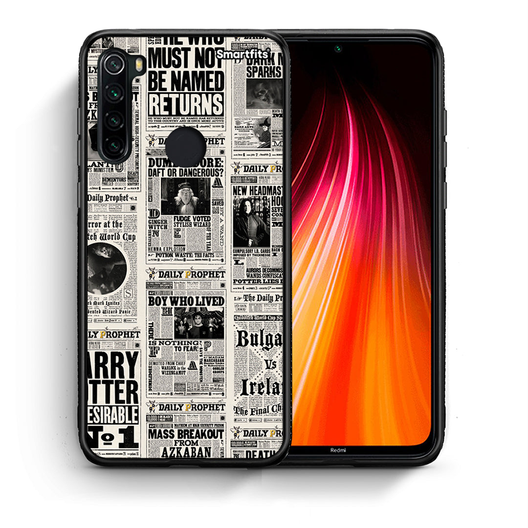 Θήκη Xiaomi Redmi Note 8 Harry Paper από τη Smartfits με σχέδιο στο πίσω μέρος και μαύρο περίβλημα | Xiaomi Redmi Note 8 Harry Paper case with colorful back and black bezels