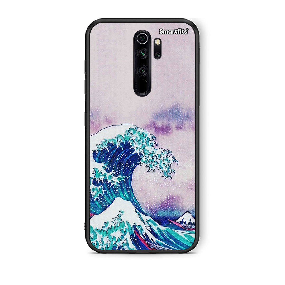 Xiaomi Redmi Note 8 Pro Blue Waves θήκη από τη Smartfits με σχέδιο στο πίσω μέρος και μαύρο περίβλημα | Smartphone case with colorful back and black bezels by Smartfits