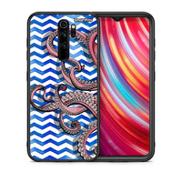 Thumbnail for Θήκη Xiaomi Redmi Note 8 Pro Chevron Devilfish από τη Smartfits με σχέδιο στο πίσω μέρος και μαύρο περίβλημα | Xiaomi Redmi Note 8 Pro Chevron Devilfish case with colorful back and black bezels