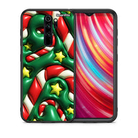 Thumbnail for Θήκη Xiaomi Redmi Note 8 Pro Christmas Bubbles από τη Smartfits με σχέδιο στο πίσω μέρος και μαύρο περίβλημα | Xiaomi Redmi Note 8 Pro Christmas Bubbles case with colorful back and black bezels