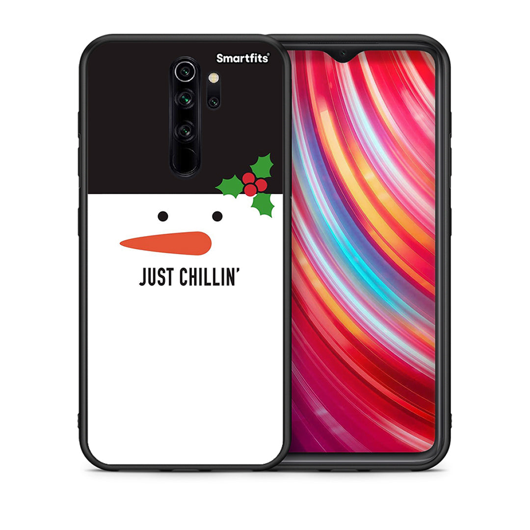 Θήκη Xiaomi Redmi Note 8 Pro Christmas Chillin από τη Smartfits με σχέδιο στο πίσω μέρος και μαύρο περίβλημα | Xiaomi Redmi Note 8 Pro Christmas Chillin case with colorful back and black bezels