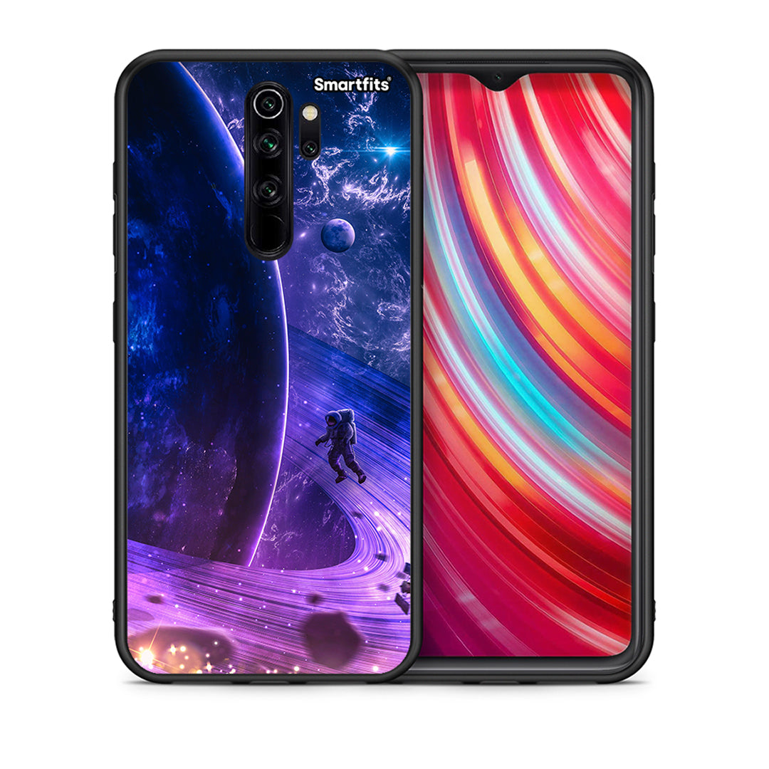 Θήκη Xiaomi Redmi Note 8 Pro Lost Astronaut από τη Smartfits με σχέδιο στο πίσω μέρος και μαύρο περίβλημα | Xiaomi Redmi Note 8 Pro Lost Astronaut case with colorful back and black bezels