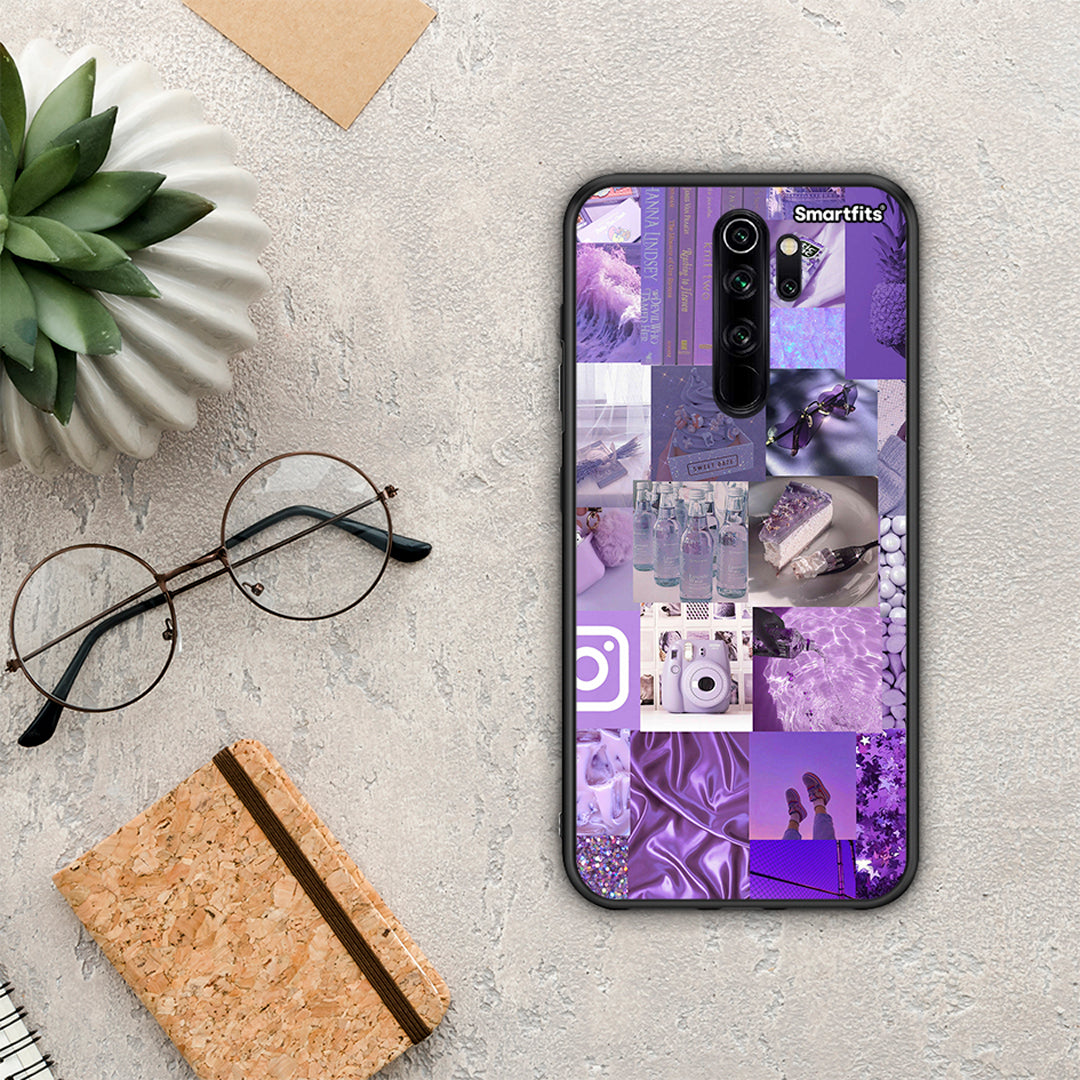 Purple Aesthetic Collage - Xiaomi Redmi Note 8 Pro θήκη