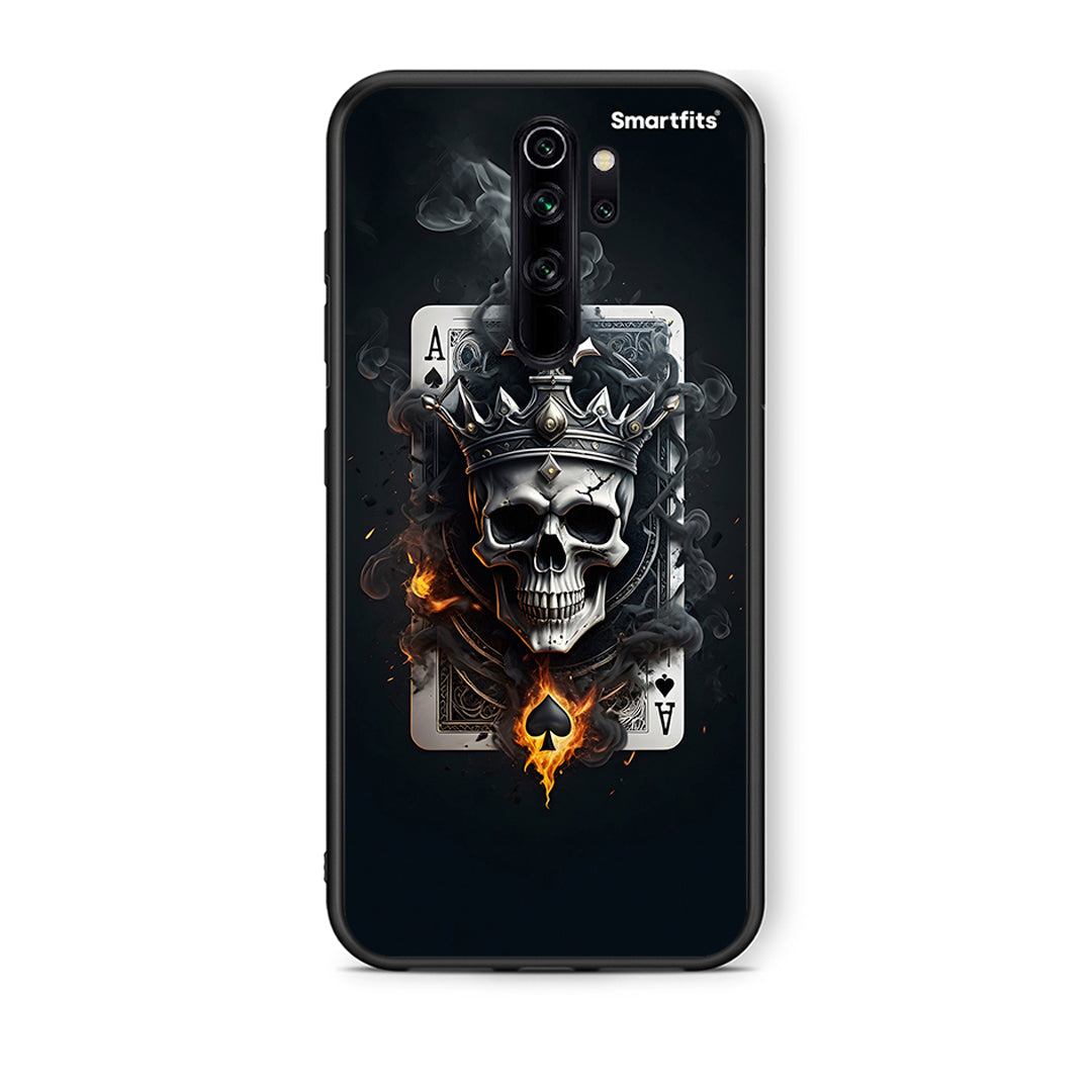 Xiaomi Redmi Note 8 Pro Skull King Ace θήκη από τη Smartfits με σχέδιο στο πίσω μέρος και μαύρο περίβλημα | Smartphone case with colorful back and black bezels by Smartfits