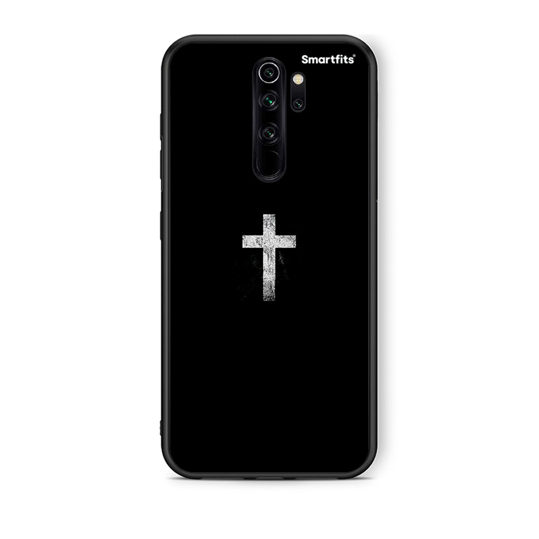 Xiaomi Redmi Note 8 Pro White Cross θήκη από τη Smartfits με σχέδιο στο πίσω μέρος και μαύρο περίβλημα | Smartphone case with colorful back and black bezels by Smartfits