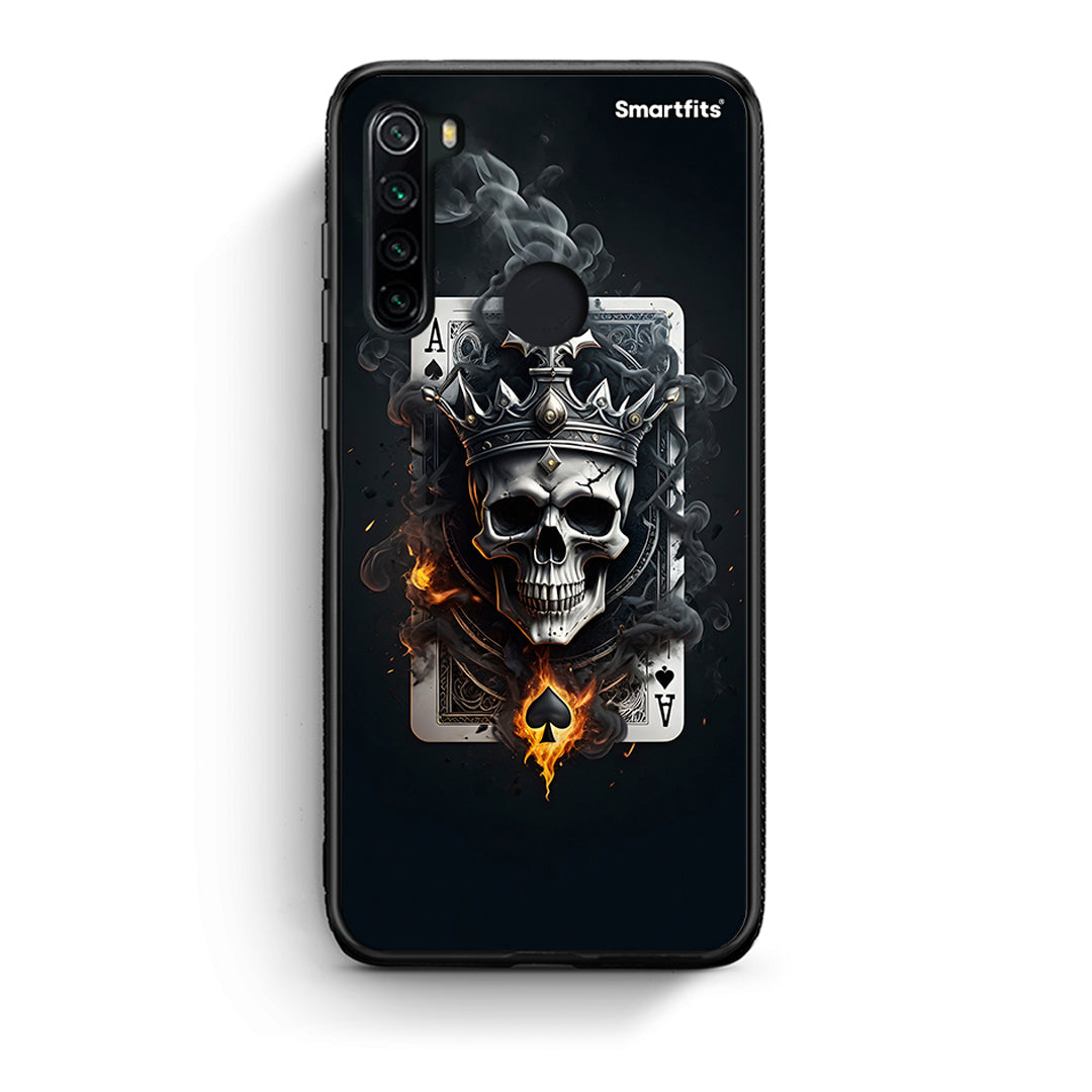 Xiaomi Redmi Note 8 Skull King Ace θήκη από τη Smartfits με σχέδιο στο πίσω μέρος και μαύρο περίβλημα | Smartphone case with colorful back and black bezels by Smartfits