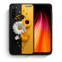Thumbnail for Θήκη Xiaomi Redmi Note 8 Yellow Daisies από τη Smartfits με σχέδιο στο πίσω μέρος και μαύρο περίβλημα | Xiaomi Redmi Note 8 Yellow Daisies case with colorful back and black bezels