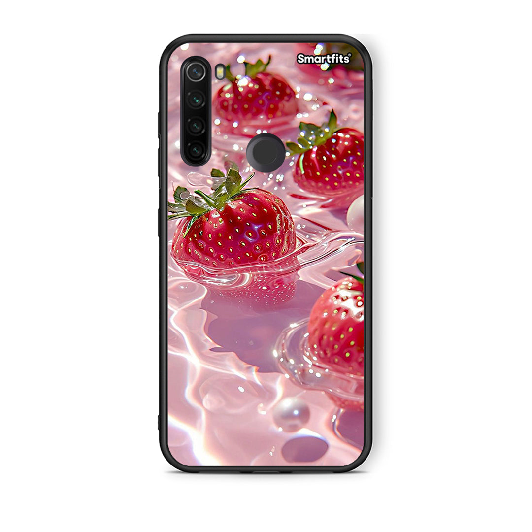Xiaomi Redmi Note 8T Juicy Strawberries θήκη από τη Smartfits με σχέδιο στο πίσω μέρος και μαύρο περίβλημα | Smartphone case with colorful back and black bezels by Smartfits
