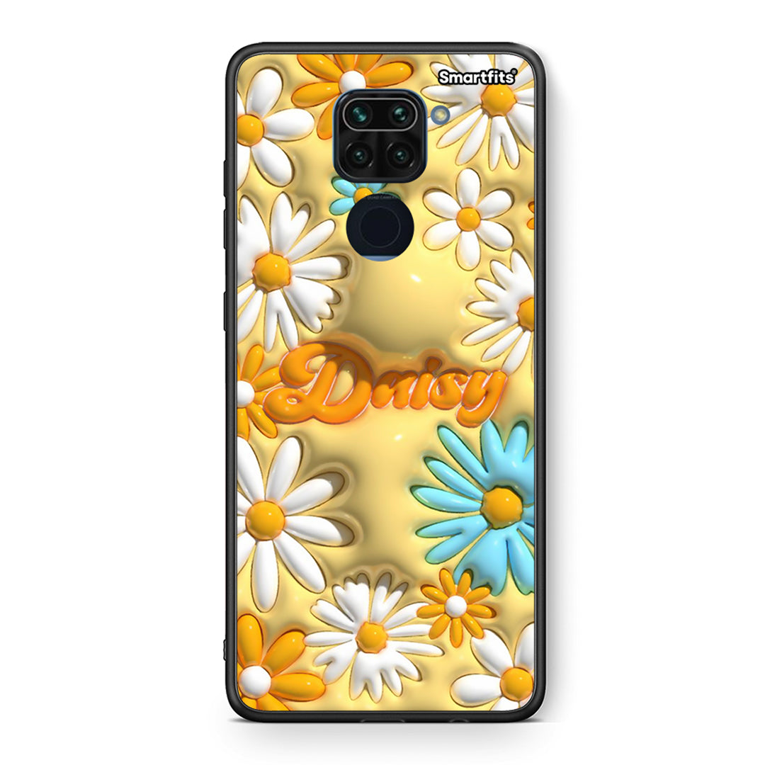 Θήκη Xiaomi Redmi Note 9 Bubble Daisies από τη Smartfits με σχέδιο στο πίσω μέρος και μαύρο περίβλημα | Xiaomi Redmi Note 9 Bubble Daisies case with colorful back and black bezels