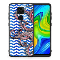 Thumbnail for Θήκη Xiaomi Redmi Note 9 Chevron Devilfish από τη Smartfits με σχέδιο στο πίσω μέρος και μαύρο περίβλημα | Xiaomi Redmi Note 9 Chevron Devilfish case with colorful back and black bezels