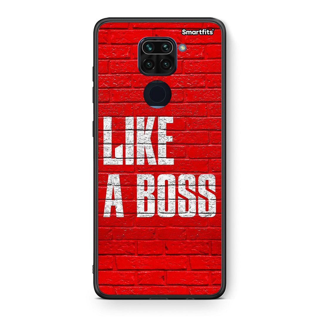 Θήκη Xiaomi Redmi Note 9 Like A Boss από τη Smartfits με σχέδιο στο πίσω μέρος και μαύρο περίβλημα | Xiaomi Redmi Note 9 Like A Boss case with colorful back and black bezels