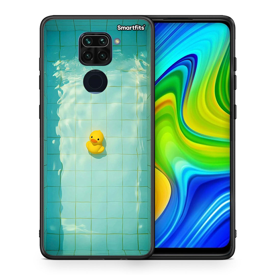 Θήκη Xiaomi Redmi Note 9 Yellow Duck από τη Smartfits με σχέδιο στο πίσω μέρος και μαύρο περίβλημα | Xiaomi Redmi Note 9 Yellow Duck case with colorful back and black bezels