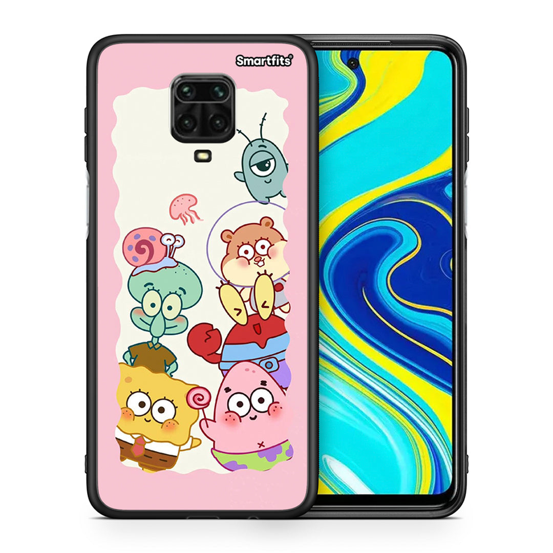 Θήκη Xiaomi Redmi Note 9S / 9 Pro Cute Companion από τη Smartfits με σχέδιο στο πίσω μέρος και μαύρο περίβλημα | Xiaomi Redmi Note 9S / 9 Pro Cute Companion case with colorful back and black bezels