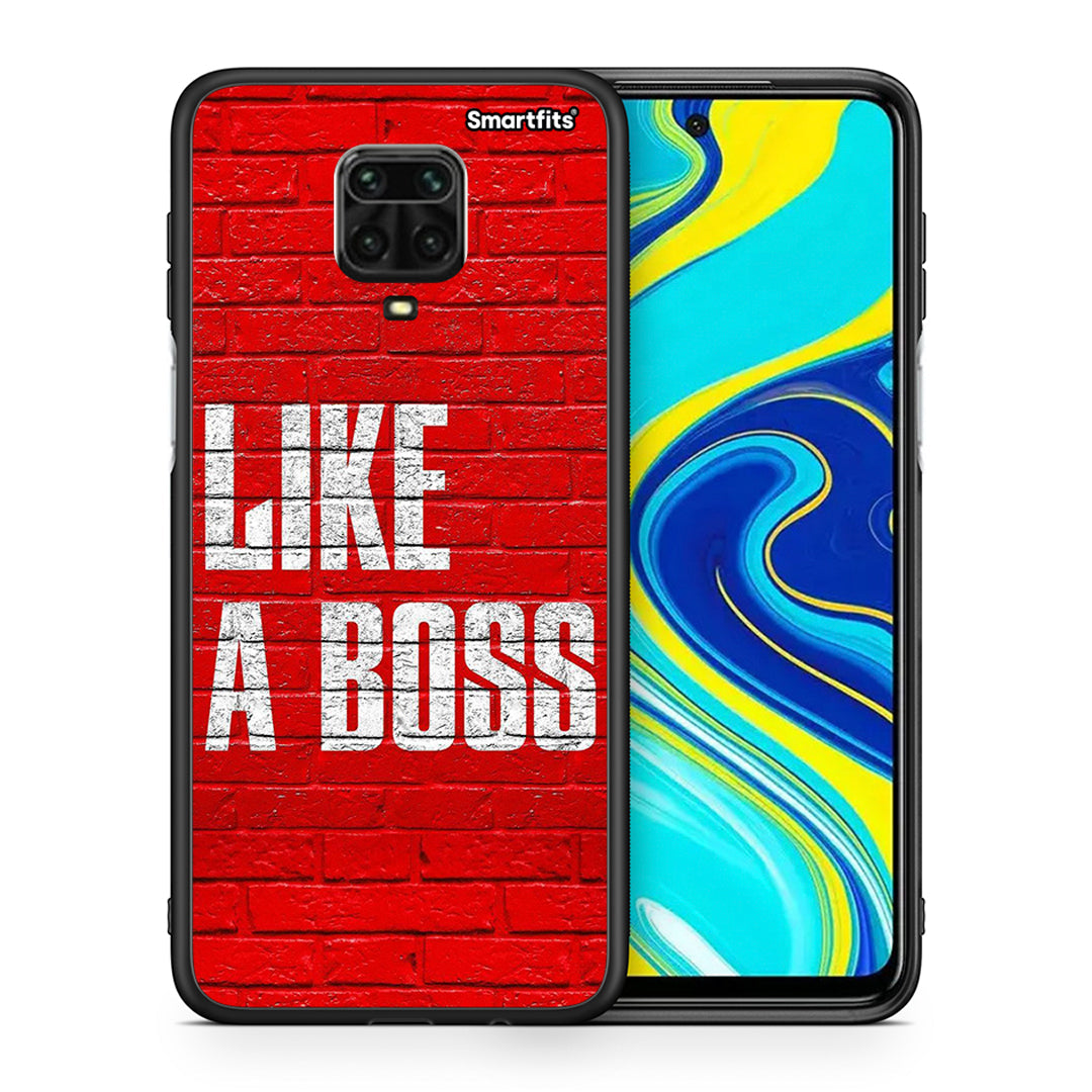 Θήκη Xiaomi Redmi Note 9S / 9 Pro Like A Boss από τη Smartfits με σχέδιο στο πίσω μέρος και μαύρο περίβλημα | Xiaomi Redmi Note 9S / 9 Pro Like A Boss case with colorful back and black bezels