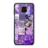 Thumbnail for Xiaomi Redmi Note 9S / 9 Pro Purple Aesthetic Collage θήκη από τη Smartfits με σχέδιο στο πίσω μέρος και μαύρο περίβλημα | Smartphone case with colorful back and black bezels by Smartfits