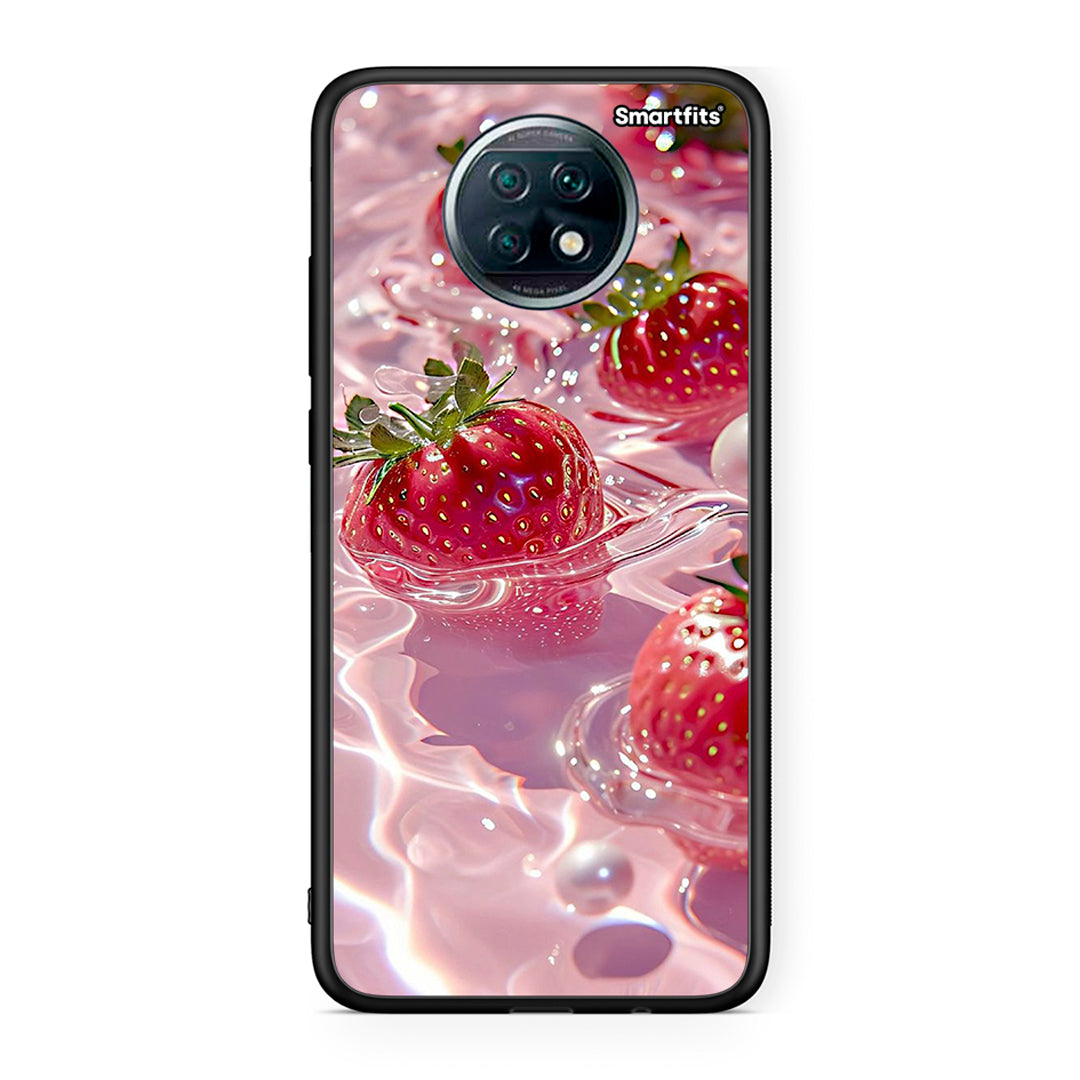 Xiaomi Redmi Note 9T Juicy Strawberries θήκη από τη Smartfits με σχέδιο στο πίσω μέρος και μαύρο περίβλημα | Smartphone case with colorful back and black bezels by Smartfits