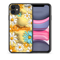 Thumbnail for Θήκη iPhone 11 Bubble Daisies από τη Smartfits με σχέδιο στο πίσω μέρος και μαύρο περίβλημα | iPhone 11 Bubble Daisies case with colorful back and black bezels