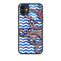 Thumbnail for iPhone 11 Chevron Devilfish Θήκη από τη Smartfits με σχέδιο στο πίσω μέρος και μαύρο περίβλημα | Smartphone case with colorful back and black bezels by Smartfits