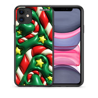 Thumbnail for Θήκη iPhone 11 Christmas Bubbles από τη Smartfits με σχέδιο στο πίσω μέρος και μαύρο περίβλημα | iPhone 11 Christmas Bubbles case with colorful back and black bezels