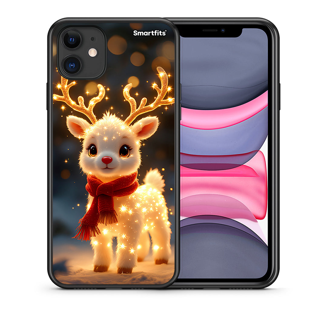 Θήκη iPhone 11 Christmas Cutie από τη Smartfits με σχέδιο στο πίσω μέρος και μαύρο περίβλημα | iPhone 11 Christmas Cutie case with colorful back and black bezels